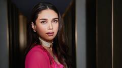 Aditi Rao Hydari Looks Elegant In Pink Ruffle Co-Ord Set; See Pics