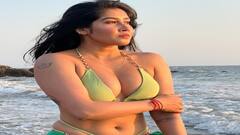 Sofia Ansari Photos: ગ્રીન બિકીનીમાં સોફિયા અંસારીએ દરિયા કિનારે આપ્યા હોટ પોઝ