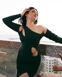 Tamannaah Bhatia Stuns In A Green Cut-out Dress, See All Pics Inside