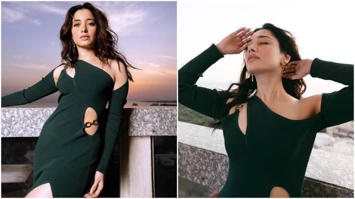 Tamannaah: మిల్కీ బ్యూటీ తమన్నా గ్రీన్‌ డ్రెస్‌లో మెరిసింది. ఆమె ఈ లేటెస్ట్‌ లుక్‌ చూస్తే మాత్రం కుర్రకారు గుండెలు గల్లంతేనా అనిపించేలా రొమాంటిక్‌ ఫోజులు ఇచ్చింది.