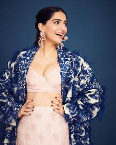 Sonam Kapoor Redefining Fashion As Always In Beige & Blue; Check Out