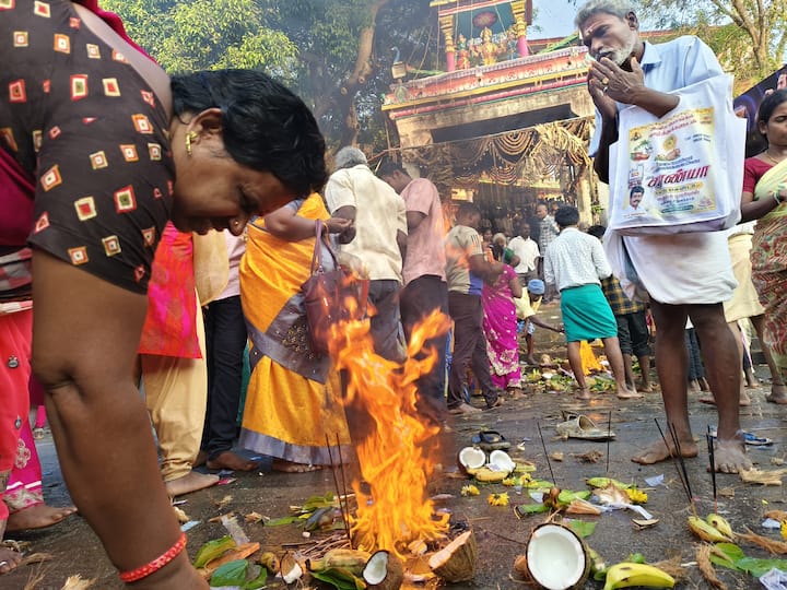 தேரானது மலை மேல் அமைந்துள்ள முருகன் சன்னதியில் ஆரம்பிக்கப்பட்டு மலையினை சுற்றி வந்து மீண்டும் வாயிலில் முடிவுற்றது. தேரோட்டம் முடிந்து சிறப்பு அபிஷேக ஆராதனை செய்யப்பட்டு தங்க கவசம் பொருத்தப்பட்ட வள்ளி, தெய்வானை சுப்பிரமணிய சுவாமி முருகனை பக்தர்கள் தரிசனம் செய்து சென்றனர்.