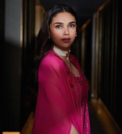 Aditi Rao Hydari Looks Elegant In Pink Ruffle Co-Ord Set; See Pics