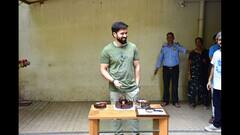 Emraan Hashmi Celebrates His 45th Birthday, Cuts Cake With Paparazzi; SEE PICS
