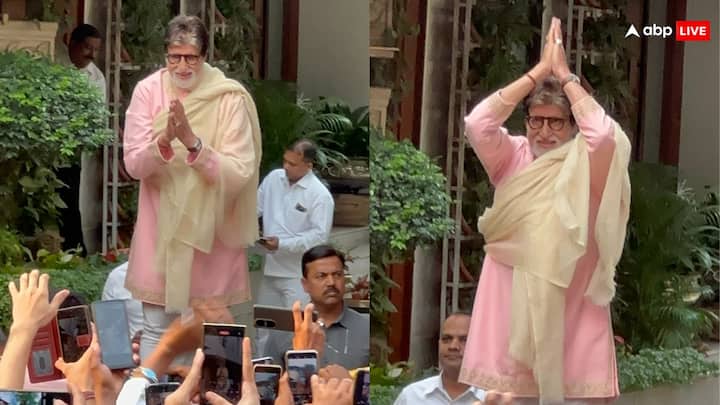 Amitabh Bachchan Latest Photos: हर संडे को सदी के महानायक अमिताभ बच्चन के घर जलसा के बाहर उनके फैंस की भीड़ लगती है. जिनसे बिग बी दिन में एक बार बाहर आकर मुलाकात करते हैं.