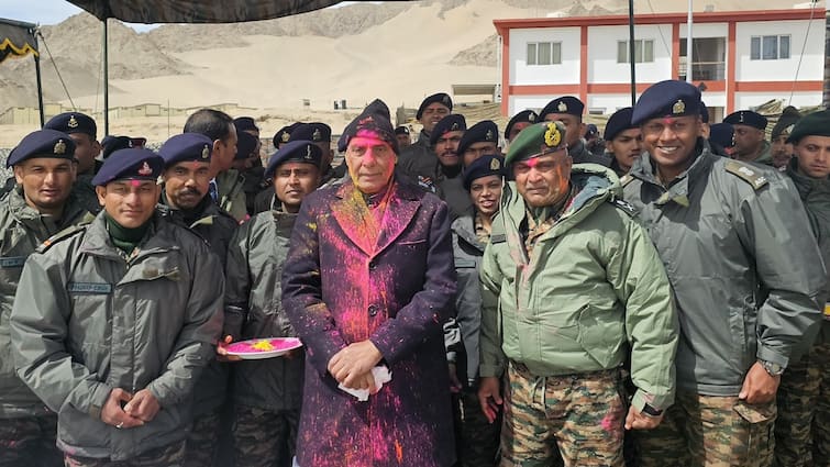 Rajnath Singh Celebrates Holi With Troopers In Leh, Says Ladakh Is ‘Nationwide Capital Of Braveness’