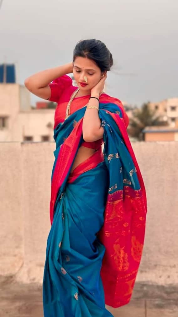 Gautami Patil : 'गौतमी' चा साडी लूक, कातिल अदांनी चाहते घायाळ!