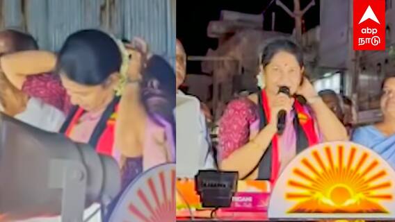 Kanimozhi - ஆசையாக கொடுத்த மல்லிப்பூ சூடிக்கொண்ட கனிமொழி நெகிழ்ச்சியான தொண்டர்