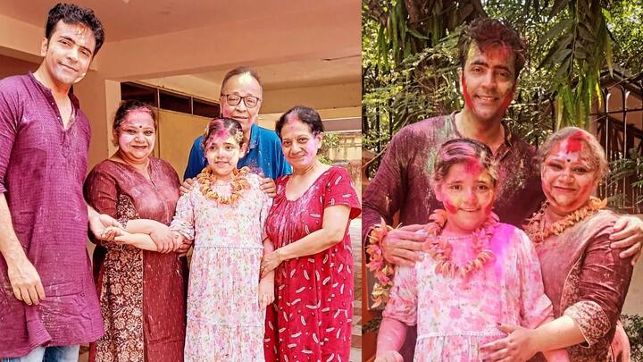 পরিবারের সঙ্গে আবির খেলা অভিনেতা আবির চট্টোপাধ্যায়ের। প্রথমবার প্রকাশ্যে আনলেন মেয়ে ময়ূরাক্ষীকে।