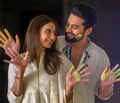 Rakul Preet Singh : கணவருடன் ஜாலியாக ஹோலி கொண்டாடி மகிழ்த்த நடிகை ரகுல் ப்ரீத் சிங்!