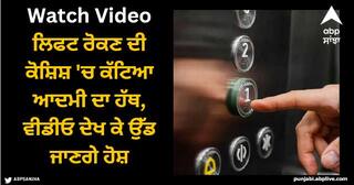 Viral Video: ਲਿਫਟ ਰੋਕਣ ਦੀ ਕੋਸ਼ਿਸ਼ 'ਚ ਕੱਟਿਆ ਆਦਮੀ ਦਾ ਹੱਥ, ਵੀਡੀਓ ਦੇਖ ਕੇ ਉੱਡ ਜਾਣਗੇ ਹੋਸ਼