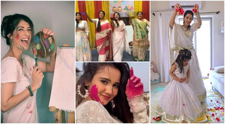 Rupali Ganguly to Charu Asopa And these tv celebs celebrated holi like this shared post Holi 2024: किसी ने फूलों से तो किसी ने पेंट कर मनाई होली, अनुपमा से लेकर चारू अपोसा तक ने यूं सेलिब्रेट किया रंगों का त्योहार