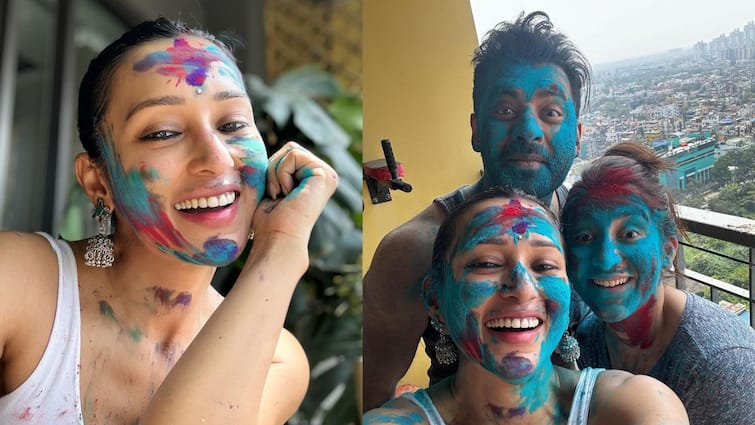 Actress Mimi Chakraborty celebrated Holi with Ankush Hazra and Oindrila Sen know in details Mimi Chakraborty at Holi: ভোটপ্রচারের ব্যস্ততা নেই, বাড়িতেই রং খেলছেন মিমি, হাজির অঙ্কুশ-ঐন্দ্রিলাও