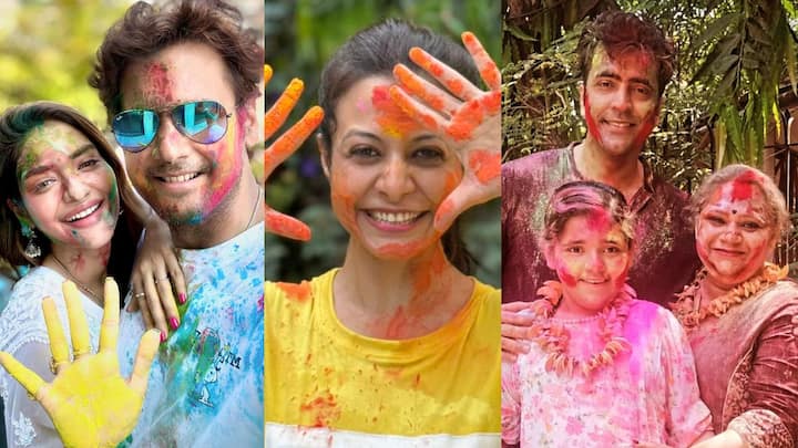 Tollywood Holi Celebration Photos: কারও সঙ্গী পরিবার, কারও শুধুই বন্ধুরা.. দোলে কেমন আসর জমাল টলিউড?