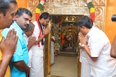 IN PICS: AIADMK LS Candidate Singai G Ramachandran Walks On Embers, Canvasses In Coimbatore