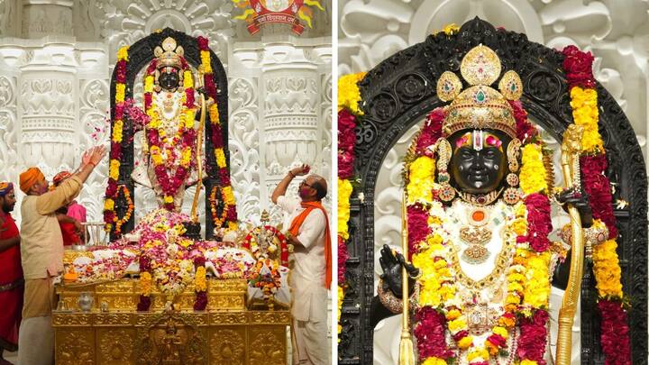 ভগবান শ্রী রামলালাও দীর্ঘ ৪৯৫ বছর পর তাঁর ভবনে হোলি খেললেন। এই মুহূর্তের সাক্ষী থাকতে সময় দেশ-বিদেশের শত শত মানুষ মন্দিরে উপস্থিত ছিলেন।