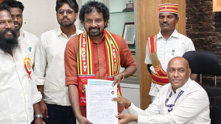 Lok Sabha Election 2024 Naam Tamil Party candidate Kalanjiam files nomination in Villupuram - TNN Lok Sabha Election 2024: 2 அரசும்  சதிவேலைகளை செய்து  சின்னத்தை பறித்துள்ளன - இயக்குநர் களஞ்சியம்