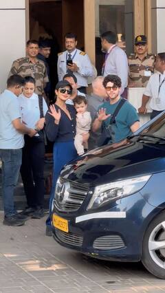 Priyanka Chopra, Nick Jonas, Malti Marie Return To Mumbai After Holi Celebration In Noida - See Pics