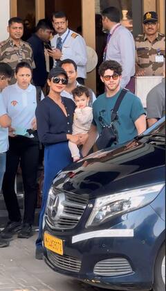 Priyanka Chopra, Nick Jonas, Malti Marie Return To Mumbai After Holi Celebration In Noida - See Pics