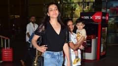 Kajal Aggarwal Photos: ఎయిర్‌పోర్టులో కాజల్‌ అగర్వాల్‌ సందడి - ఆమె కొడుకును చూశారా ఎంత క్యూట్‌గా ఉన్నాడో