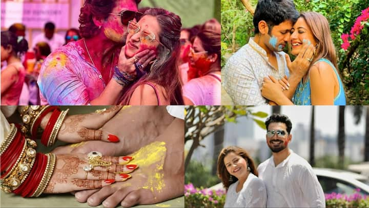 Tv Celebs Holi: यहां हम आपके लिए उन टीवी सेलेब्स की होली सेलिब्रेशन की तस्वीरें लेकर आए हैं. जो इस वक्त सोशल मीडिया पर खूब सुर्खियां बटोर रही हैं. तो चलिए देखते हैं किसने कैसे खेली इस साल होली...