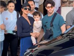 Priyanka-Nick Photos: फैमिली के साथ होली मनाकर मुंबई लौटीं प्रियंका चोपड़ा, पति निक और बेटी मालती के साथ एयरपोर्ट पर दिए पोज