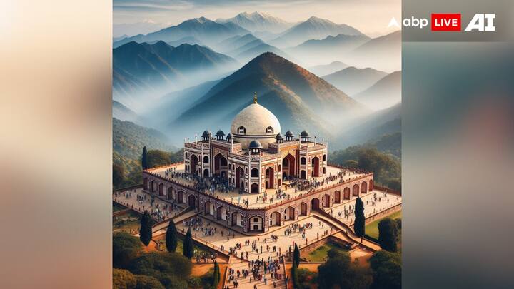 हुमायूँ का मकबरा इमारत परिसर मुगल वास्तुकला से प्रेरित मकबरा स्मारक है. दिल्ली में हुमायूं का मकबरा, 16वीं शताब्दी में बनाया गया था. अगर हुमायूँ का मकबरा पहाड़ों पर होता तो ऐसा दिखता.