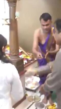 नितिन गडकरी ने नामांकन से पहले अपने आवास पर पूजा की | abp shorts