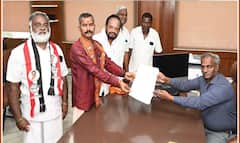 தாரை தப்பட்டையுடன் வந்து பாஜக வேட்பாளர் அஸ்வத்தாமன் வேட்புமனு தாக்கல்