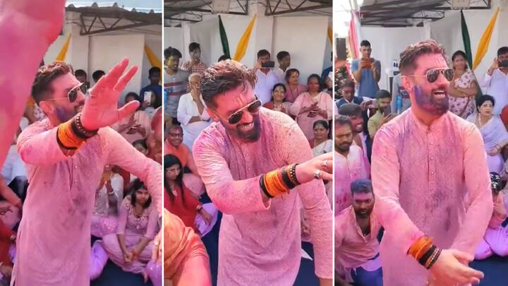 LJPR Chirag Paswan Dance Video Viral of Holi Users Said Hero of Hajipur ANN Watch: होली पर चिराग पासवान का ऐसा डांस नहीं देखा होगा, यूजर्स बोले- 'हाजीपुर का हीरो'