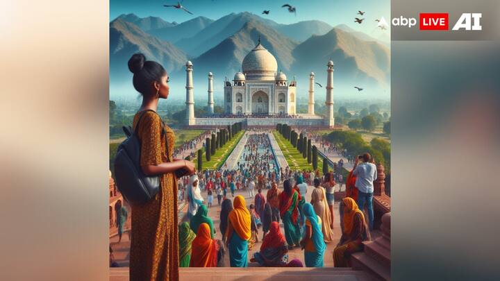 ताज महल को प्यार का प्रतीक माना जाता है. अपनी भव्य सुंदरता और शानदार इतिहास के लिए दुनिया भर के लोगों को आकर्षित करता रहा है. ये देश का सबसे अधिक देखा जाने वाला पर्यटक आकर्षण है. अगर ताज महल पहाड़ों पर होता तो उसका नजारा कुछ ऐसा नजर आता.
