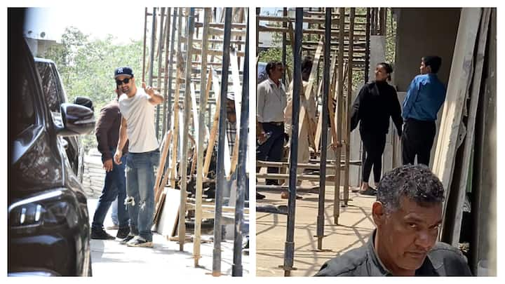 Ranbir Kapoor was spotted at his under-construction bungalow in Bandra on Wednesday.