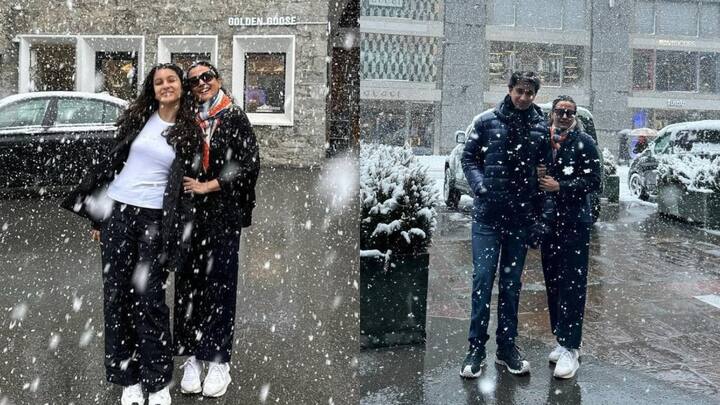 Mahesh Babu Family in Switzerland Vacation : మహేశ్ బాబు భార్య నమ్రతా శిరోద్కర్ పిల్లలతో కలిసి స్విట్జార్లాండ్​లో ఎంజాయ్ చేస్తుంది. అక్కడ మంచులో ఫోటోలు దిగి.. వాటిని ఇన్​స్టాలో షేర్ చేసింది.