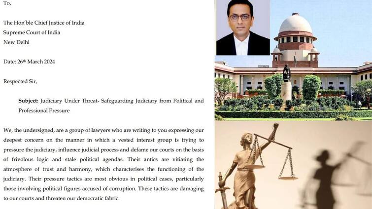 600 Lawyers Write To CJI Chandrachud Raising Alarm Over Judicial Integrity Tainted By A Group CJI Chandrachud: ”அச்சுறுத்தலில் நீதித்துறை” - உச்சநீதிமன்ற தலைமை நீதிபதிக்கு கடிதம் எழுதிய 600 வழக்கறிஞர்கள்