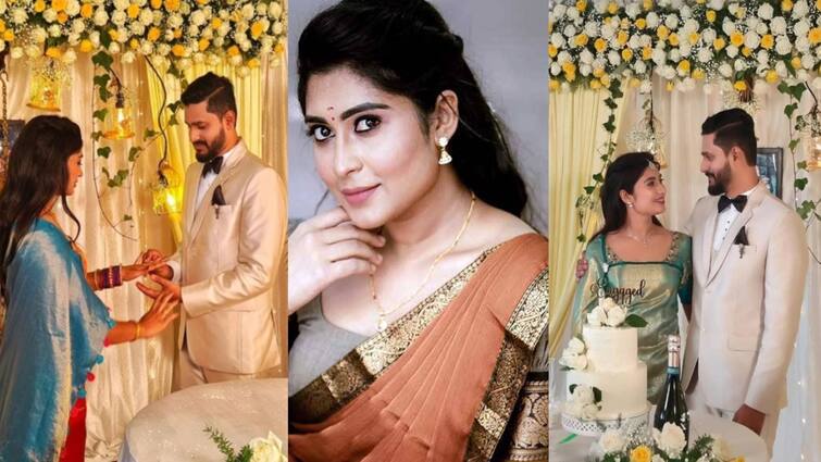 Serial actress Akshitha got engaged and her photos goes viral online Akshitha engaged : 'கண்ணான கண்ணே' ப்ரீத்திக்கு நிச்சயதார்த்தம் : செல்லமாக கோவப்படும் ரசிகர்கள்!
