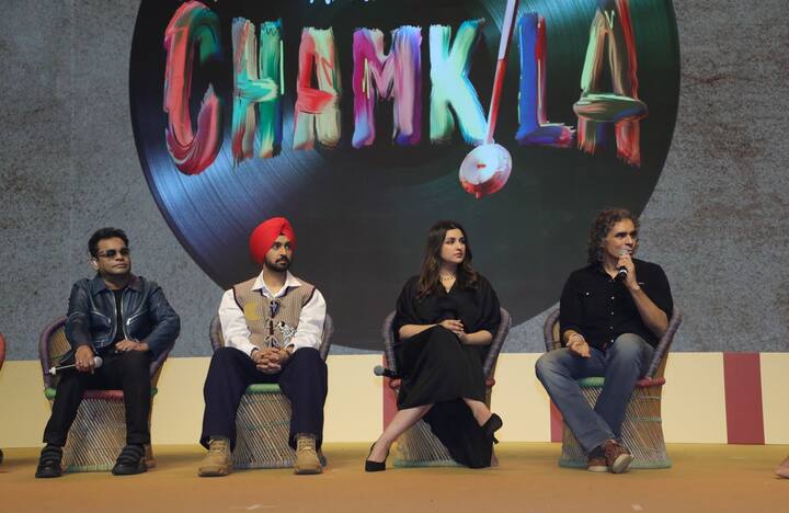 Diljit was accompanied by director Imtiaz Ali, Oscar and Grammy-winning composer A. R. Rahman and actress Parineeti Chopra.