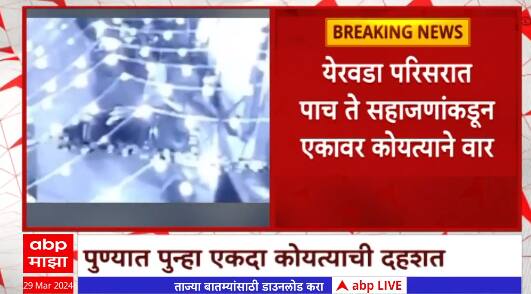 Pune : पुण्यात पुन्हा एकदा कोयत्याची दहशत, जुन्या वादातून हल्ला, घटना सीसीटीव्हीत कैद