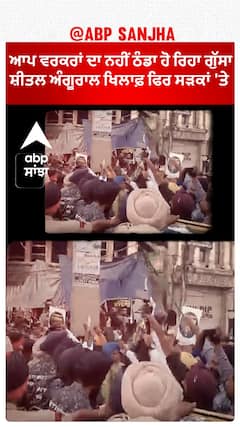 Jalandhar AAP protest against MLA Sheetal Angural | ਆਪ ਵਰਕਰਾਂ ਦਾ ਨਹੀਂ ਠੰਡਾ ਹੋ ਰਿਹਾ ਗੁੱਸਾ - ਸ਼ੀਤਲ ਅੰਗੂਰਾਲ ਖਿਲਾਫ਼ ਫਿਰ ਸੜਕਾਂ 'ਤੇ