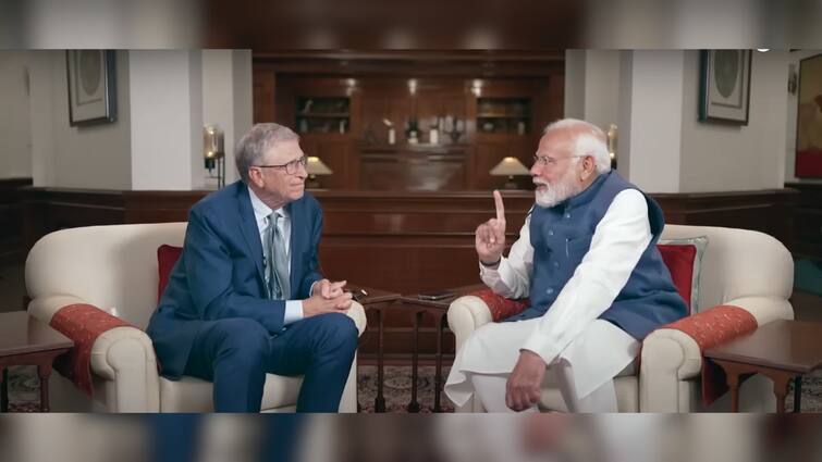 Narendra Modi Bill Gates Meeting Video Watch YouTube Interview Interaction AI WATCH | PM Modi Explains To Bill Gates How Researchers Can Collect Data From Masses Without Invading Privacy