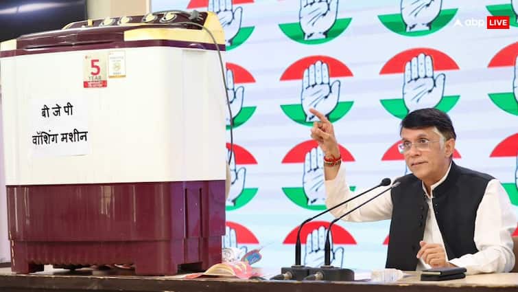 Lok Sabha Elections 2024 Congress Leader Pawan Khera controversial remark says may be Dawood Ibrahim Become BJP MP in Washing Machine PC Lok Sabha Elections 2024: वॉशिंग मशीन रखकर पवन खेड़ा ने की पीसी, बोले- दाऊद इब्राहिम भी बीजेपी का सांसद बनकर निकलेगा