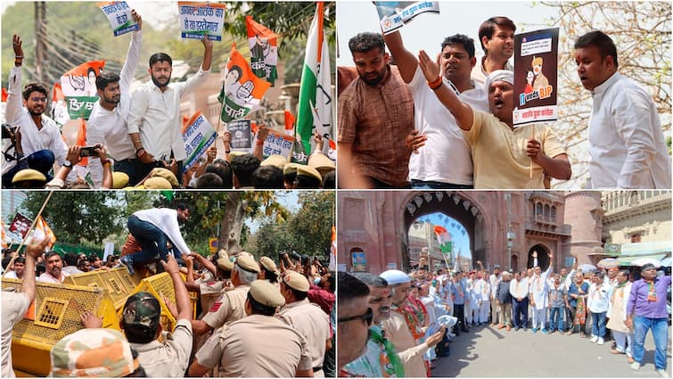 Congress Protests Throughout States In opposition to Rs 1,823 Crore I-T Notices, Slams ‘Tax Terrorism’ — IN PICS