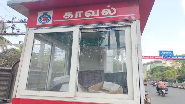 Thanjavur news Visible police shadow in kumbakonam Social activists anguish - TNN கும்பகோணத்தில் காட்சி பொருளாக இருந்து வரும் போலீஸ் நிழற்குடை: சமூக ஆர்வலர்கள் வேதனை