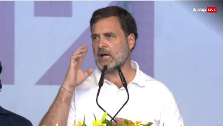 INDIA Bloc Rally Rahul Gandhi Slams PM Modi Lok sabha election 2024 not ordinary save democracy INDIA Bloc Rally: 'मैच फ‍िक्‍स‍िंग की जा रही, ये मामूली चुनाव नहीं', 'INDIA' गठबंधन की रैली में राहुल का PM मोदी पर निशाना