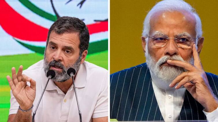 Rahul Gandhi on PM Modi says Lok Sabha election match fixing by Modi two CMs jailed Congress accounts frozen INDIA Alliance Mega Rally Rahul Gandhi on PM Modi : मोदींकडून मॅचफिक्सिंग, भर निवडणुकीत दोन सीएम जेलमध्ये टाकले, काँग्रेसची खाती गोठवली; राहुल गांधींचा गंभीर आरोप