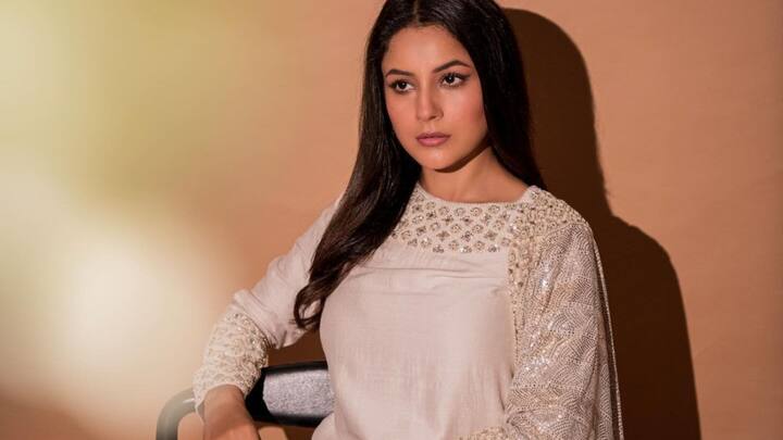 Enjoy sneak peeks of Shehnaaz Gill's impeccable white suit.