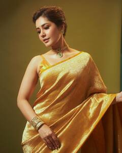 Raashii Khanna Drapes Herself In Golden Dream; SEE PICS