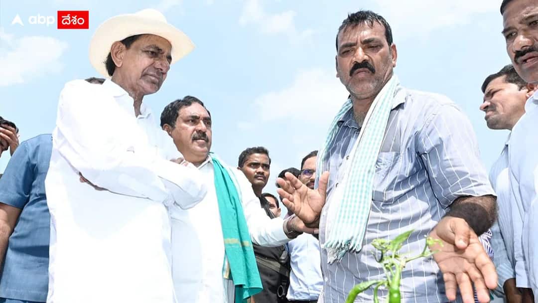 KCR visits 3 Telangana districts to meet farmers today KCR Districts Tour: పొలం బాట పట్టిన కేసీఆర్- ఎండిన పంటలను పరిశీలించి, రైతులకు ఓదార్పు