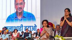 I.N.D.I.A Bloc Leaders, Kejriwal's Wife Gather At Ramlila Maidan For 'Loktantra Bachao' Rally