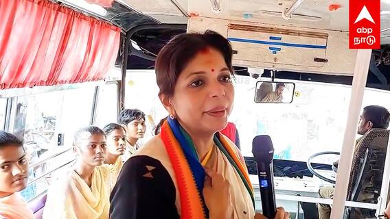 Sowmiya Anbumani | ”மிரட்டுனா வீட்ல சொல்லிடுங்க”சௌமியா அன்புமணி அட்வைஸ்! பேருந்தில் வாக்கு சேகரிப்பு