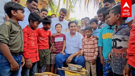 TRB Rajaa | ’’வேற லெவல் பசங்களா’’குட்டீஸ்களுடன் TRB ராஜா..பிரச்சாரத்தின் நடுவே சுவாரஸ்யம்